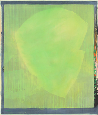 Gelb-schwarzes Dickicht/Verschleiert, Acryl auf Nessel, 2009/2019, 135x115 cm